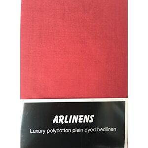 A&R AR's FITTED SHEET POLYCOTTON NON IRON SINGLE DOUBLE KING SUPER KING SIZE (Pair Of Housewife Pillowcases, Burgundy)