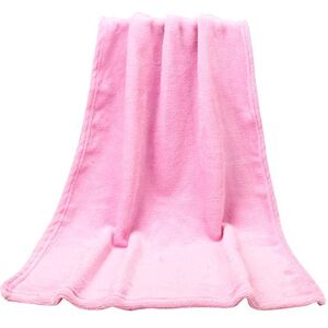 Generic 50X70CM Fashion Solid Soft Throw Kids Blanket Warm Coral Plaid Blankets Flannel Twin Wool Blanket (Pink, One Size)