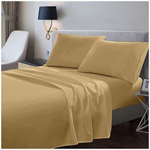 GC GAVENO CAVAILIA 100% Egyptian Cotton Flat Sheet King Size- 200 Thread Count Bed Covers- Anti Alllergy Bedding Sheets- Mocha