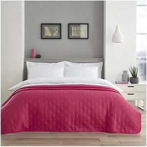 GC GAVENO CAVAILIA Premium Pinsonic Bedspread Throw, Super Soft Quilted Comforter Bedding Large Sofa Bed Cover, Pink Quadrifoil, 150X200