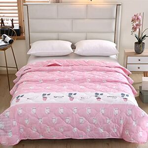 Chickwin Bedspread Quilt Bed Throw Luxury Single Double for All Season Soft Microfiber Blankets Modern Style Cute Pattern Easy Care Sofa Bed Cover Decorative (100x150cm,Cat)
