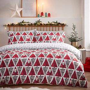 furn. Hide and Seek Santa Toddler Duvet Cover Set, Cotton, Polyester, Red