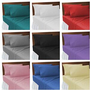 Comfort-Style Luxury Non Iron FLANNELETTE Plain Sheets Set (Flat Sheet + Fitted Sheet + Pair of Pillowcases) 10 Colors & UK Sizes (Latte, KING Sheet Set)