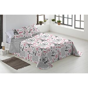 Todomueble Bouti Day Set with Duvet Cover and 2 Pillowcases, Polyester, Red/Black, 150