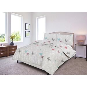 JaaZ Textile Limited JaaZ Textile 100% Egyptian Cotton FLORAL AND BUTTERFLIES Printed Bedding Duvet Cover Sets. (Pair Of Pillow Cases)