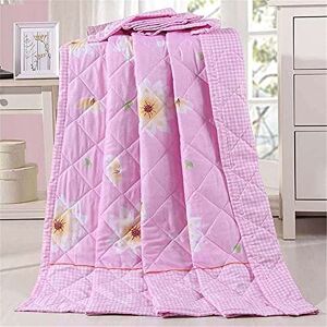 FANSU Bedspread Quilt Single Double Super King Bed Size, Reversible Quilted Bed Cover Sofa Blanket Throw Decorative Coverlet Microfiber Comforter Bed Sheet (flower,140x200cm)