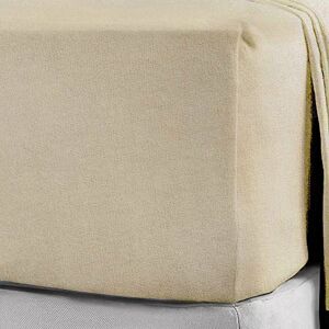 Generic Thermal Warm Flannelette Flat Sheet or Pillowcase Pair 100% Cotton Brushed Soft Plain Dyed Flat Sheets (Latte, Superking)