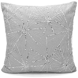 Intimates Crinkle Sequins Sparkle Seersucker Duvet Cover with Pillowcase Bedding Set (Silver, 43x43cm Cushion Cover)