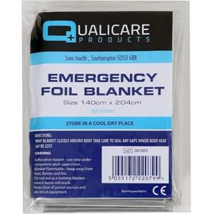 Qualicare Products Emergency Foil Blanket (140cm x 204cm)