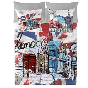 NATURALS London Graphic Duvet Cover, Cotton, Multicoloured, 180 cm