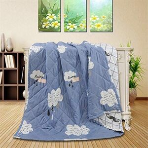 FANSU Bedspread Quilt Single Double Super King Bed Size, Reversible Quilted Bed Cover Sofa Blanket Throw Decorative Coverlet Microfiber Comforter Bed Sheet (Clouds,100x130cm)