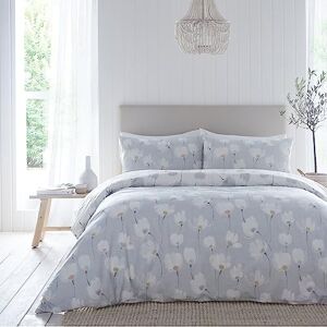 Drift Home - Elswick - Eco-Friendly Duvet Cover Set - Single Bed Size in Grey