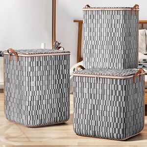 Generic Storage Bins with Lids Non-woven Zipper Storage Bag Moving Quilt Storage Basket Travel Large-capacity Clothing Storage Bag for Pillows Blankets Storage #Today