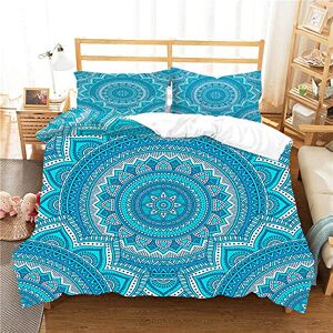 Chickwin Duvet Cover Set 3D, Bohemia Style Effect Quilt Bedding Set Easy Care Microfiber Duvet Set for Double King Single with Quilt Case x Pillowcases (Pillowcase 1pc-50x75cm,Bohemia)