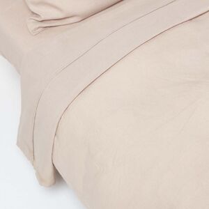 Homescapes Natural Linen Flat Sheet, Single