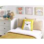 Beliani Set of 2 Kids Cushions Yellow Fabric Bear Image Pillow with Filling Soft Childrens' Toy