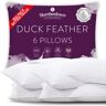 Slumberdown Duck Feather Medium Support Back Sleeper Pillow white 48.0 H x 74.0 W x 9.0 D cm