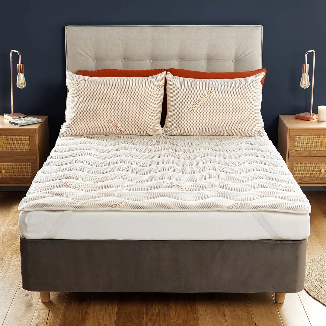 Photos - Mattress Cover / Pad Silentnight Wellbeing Copper Infused Mattress Topper 200.0 H x 150.0 W x 2 