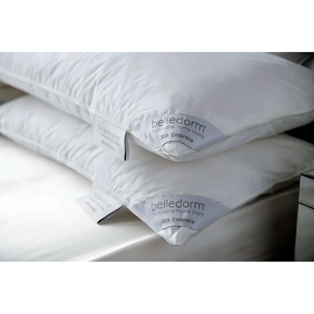 Photos - Pillow Belledorm Luxury Silk Range Medium Support  white 48.0 H x 74.0 W x