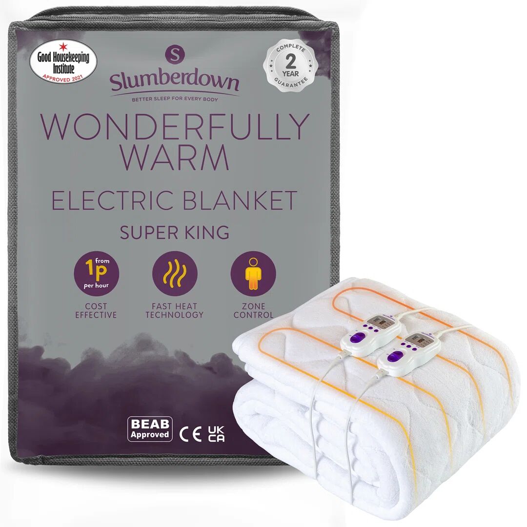 Photos - Duvet Warm Slumberdown Wonderfully  Electric Blanket Control 9-Heat Settings Easy 