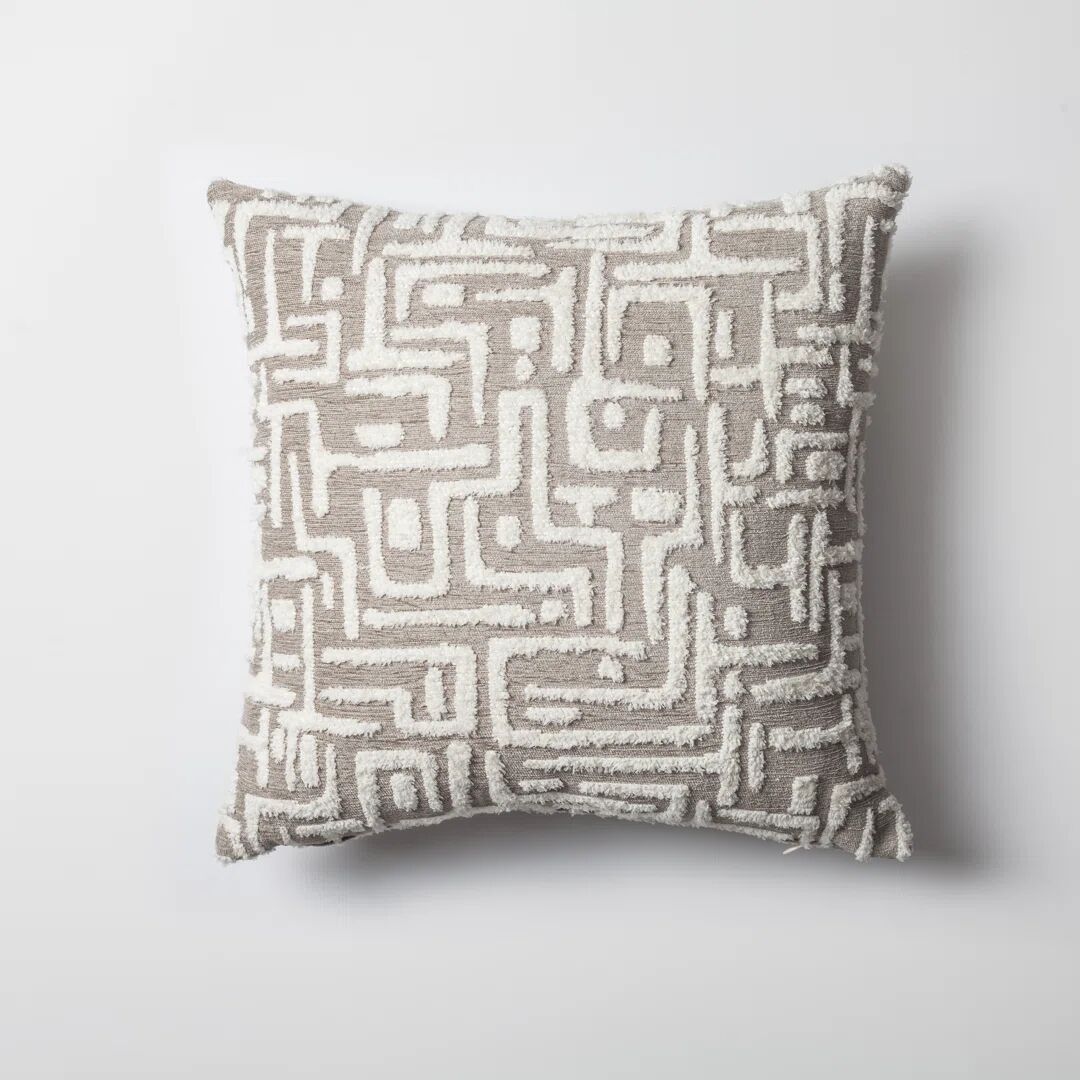 Photos - Pillow Bloomsbury Market Nishank 45Cm Euro Cushion Cover white/brown 45.0 H x 45.