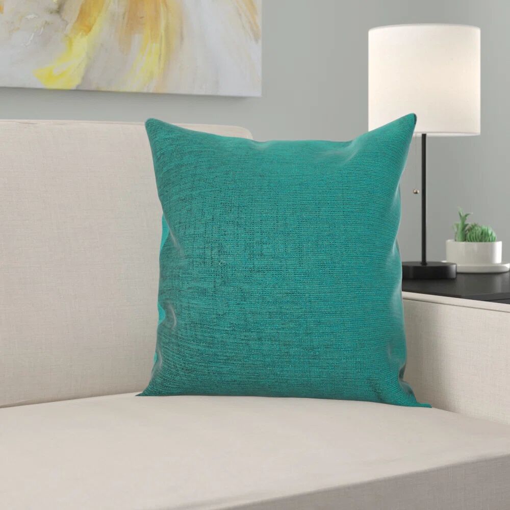 Photos - Pillow Ebern Designs Ambrose Chenille Cushion with filling green/blue 28.0 H x 28