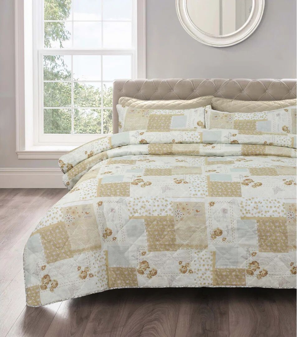 Photos - Bed Brambly Cottage Rickardsville Maya Natural P/C Bedspread Set 230 W x 250 L