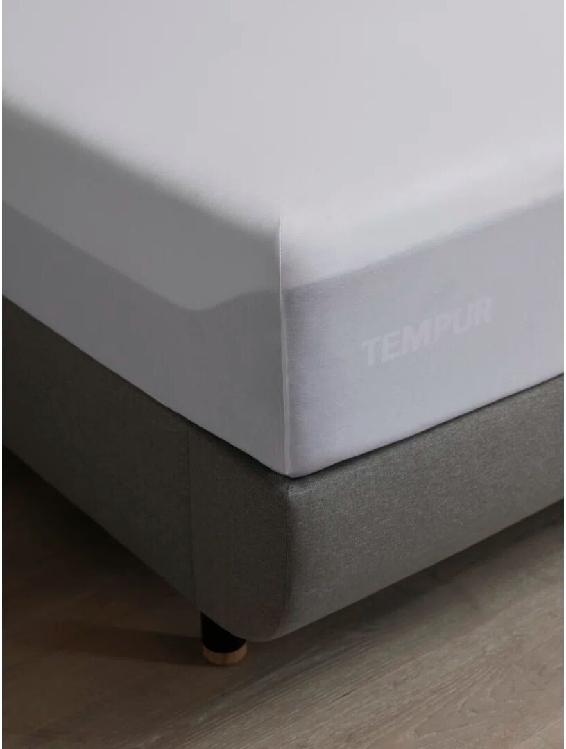 Tempur® Home By TEMPUR Cooling TENCEL Mattress Protector And Fitted Sheet. White. 200.0 H x 90.0 W x 31.0 D cm