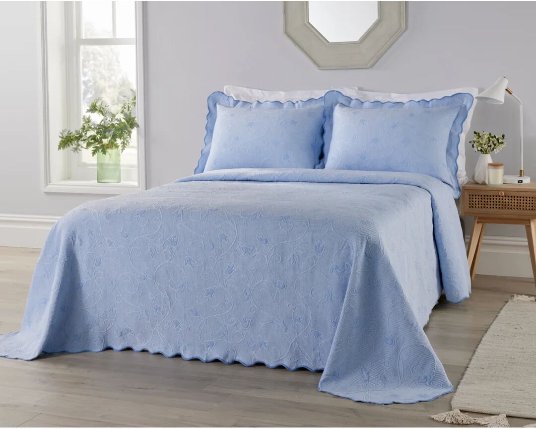 Photos - Bed ClassicLiving Vermont Bedspread blue 240 x 260 cm Bedspread