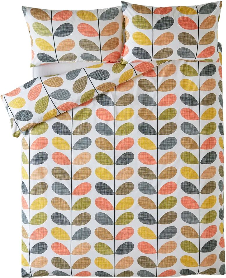 Photos - Bed Orla Kiely Scribble Stem Duvet Cover blue Double Duvet Cover