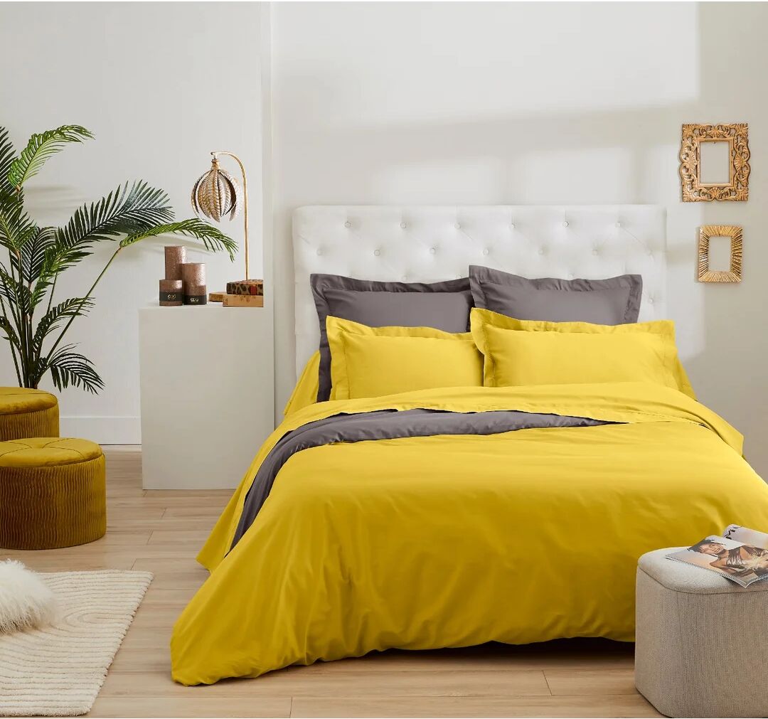 Photos - Bed 17 Stories Hazelann 100 Cotton 120 TC Reversible Duvet Cover yellow 240 x