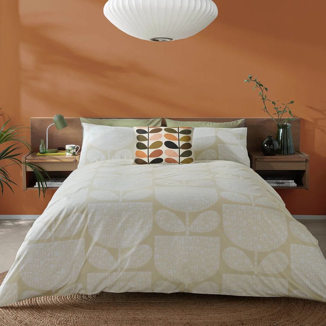 Photos - Bed Orla Kiely Cream 200 TC Duvet Cover Set Kingsize