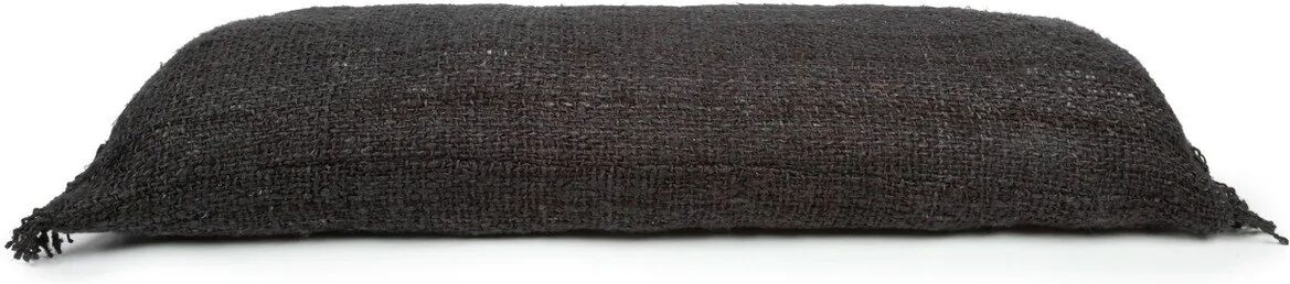 BazarBizar Beige Oh Em Gee Cotton Cushion - Black Navy / 35cm x 100cm