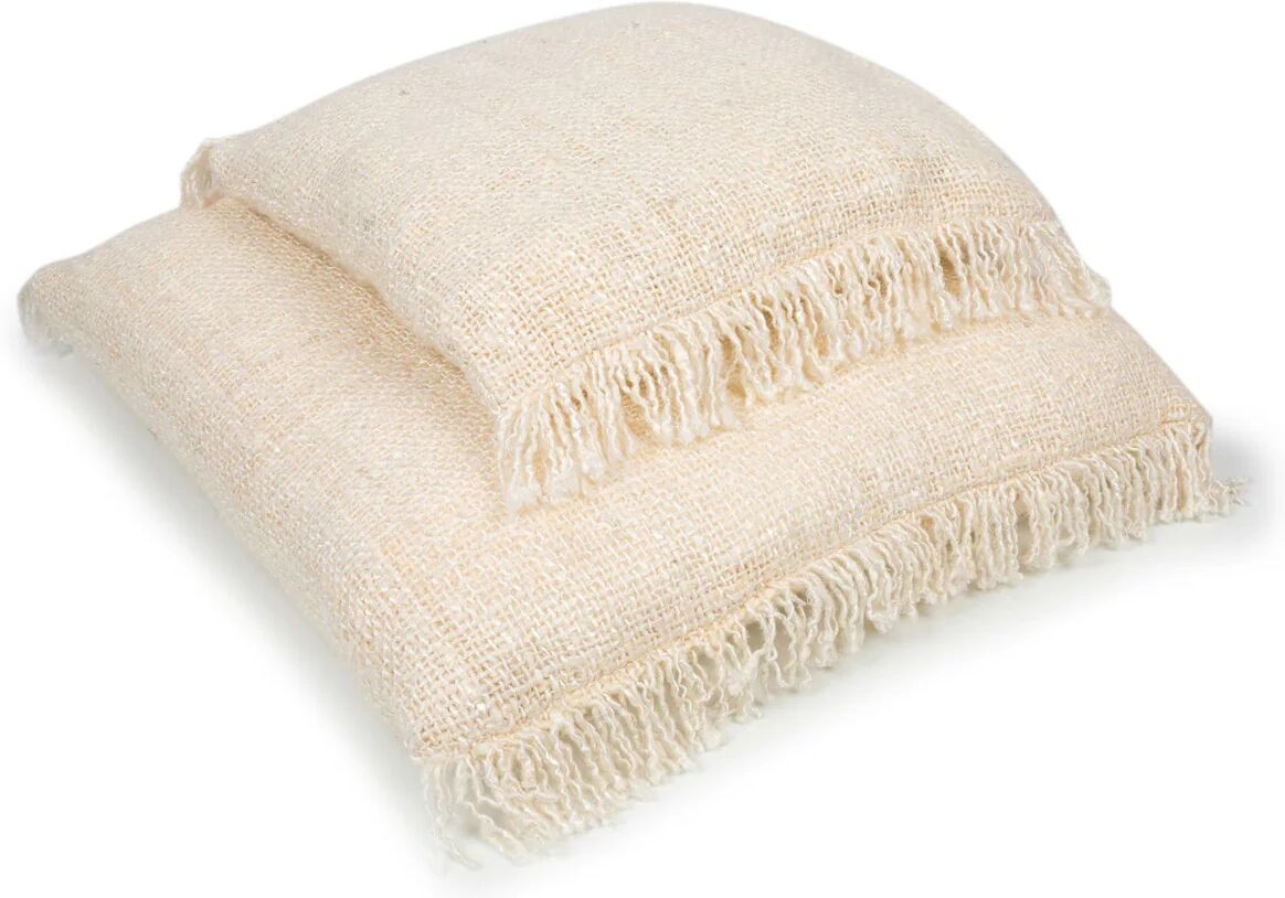 BazarBizar Brown Oh Em Gee Cotton Cushion - Cream / 60cm x 60cm