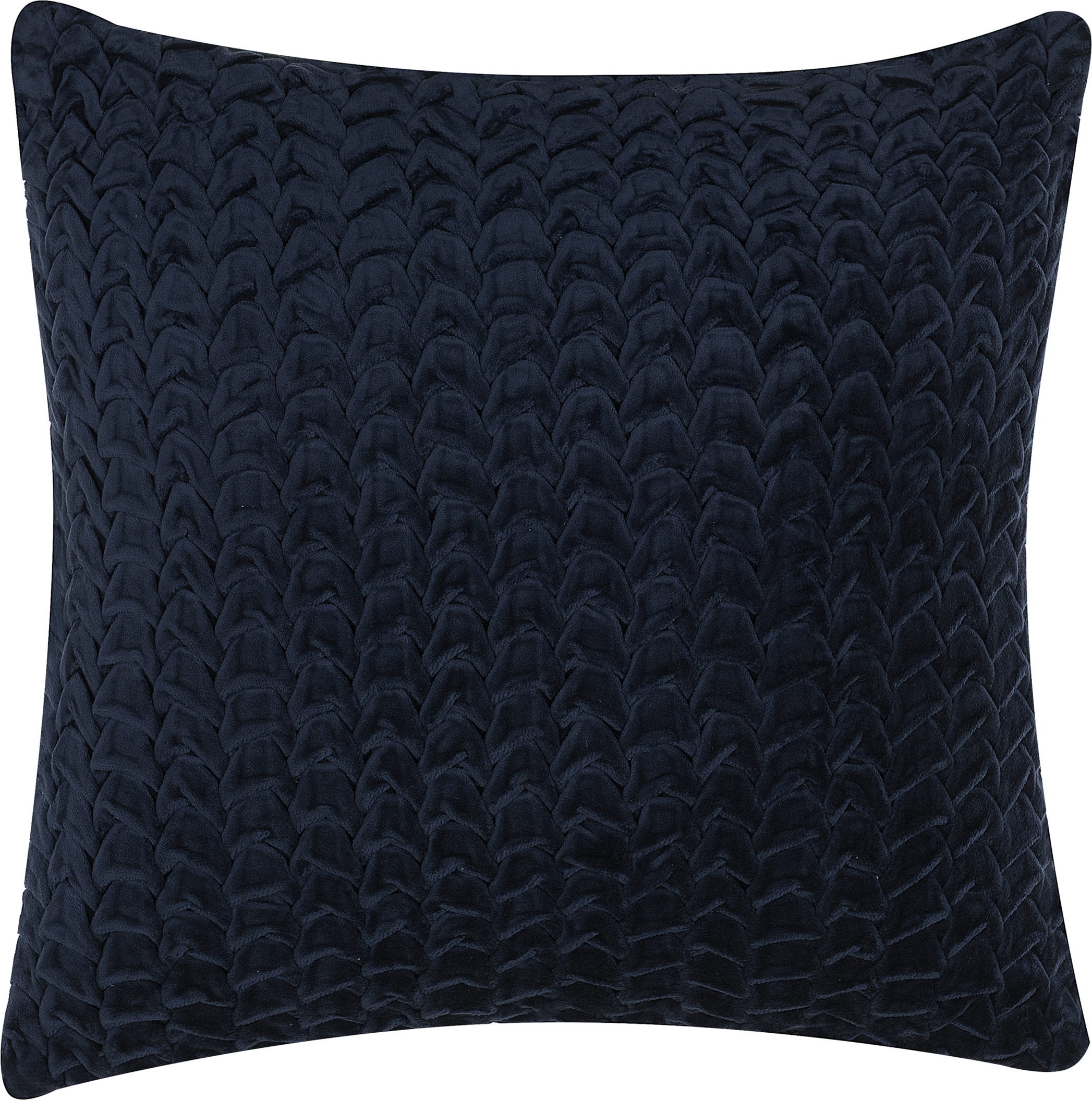 Beliani Decorative Cushion Blue Cotton Scale Pattern 45 x 45 cm Pleated Minimalist Modern Decor Accessories