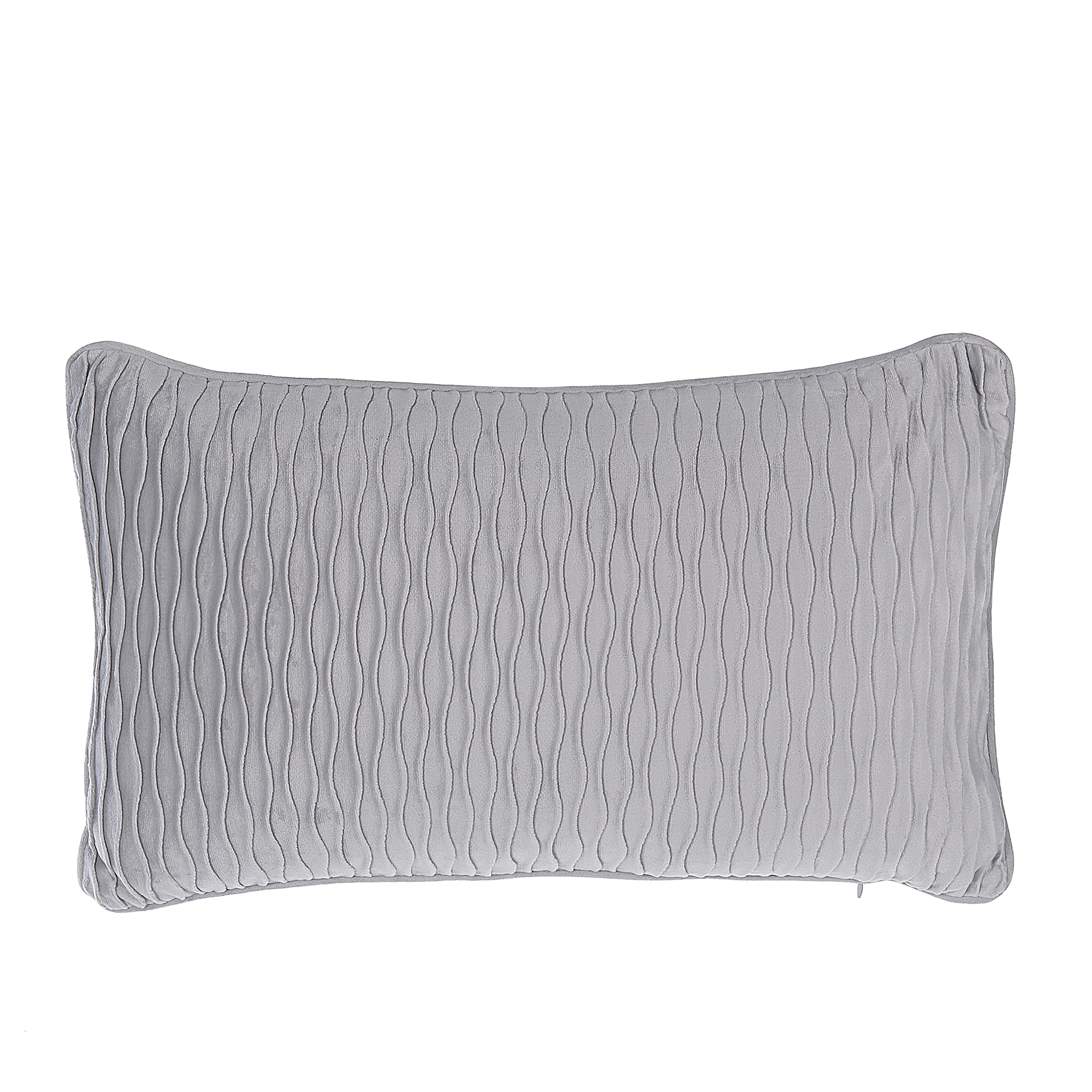 Beliani Decorative Cushion Grey Pattern Rectangular 30 x 50 cm Modern Traditional Decor Accessories