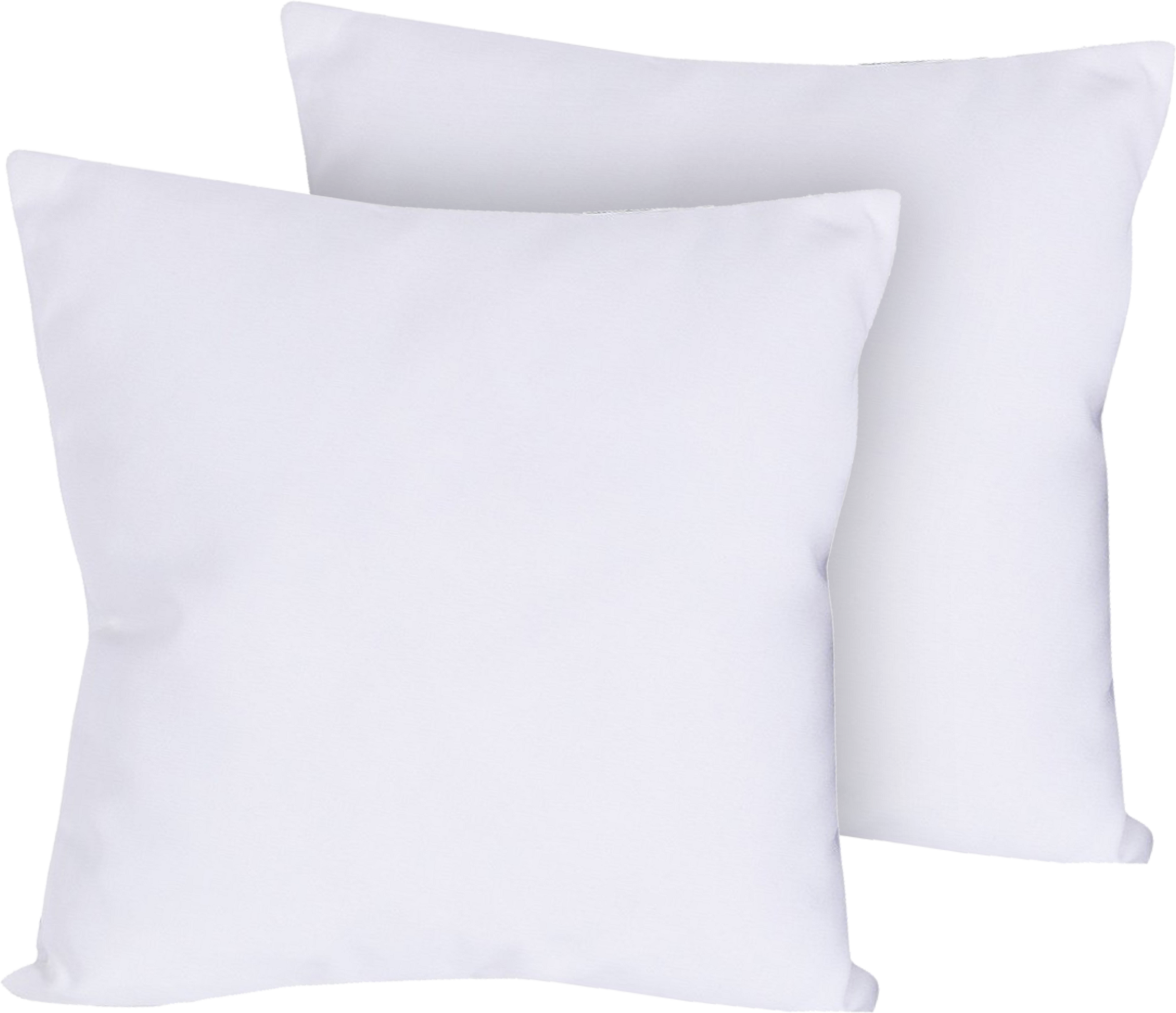 Beliani Set of 2 Outdoor Pillows Cushions White 40 x 40 cm Zip Modern