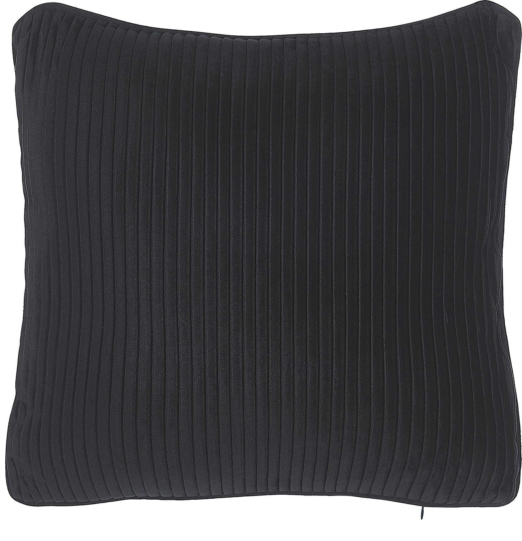 Beliani Decorative Cushion Black Fabric Striped 45 x 45 cm Minimalist Modern Decor Accessories