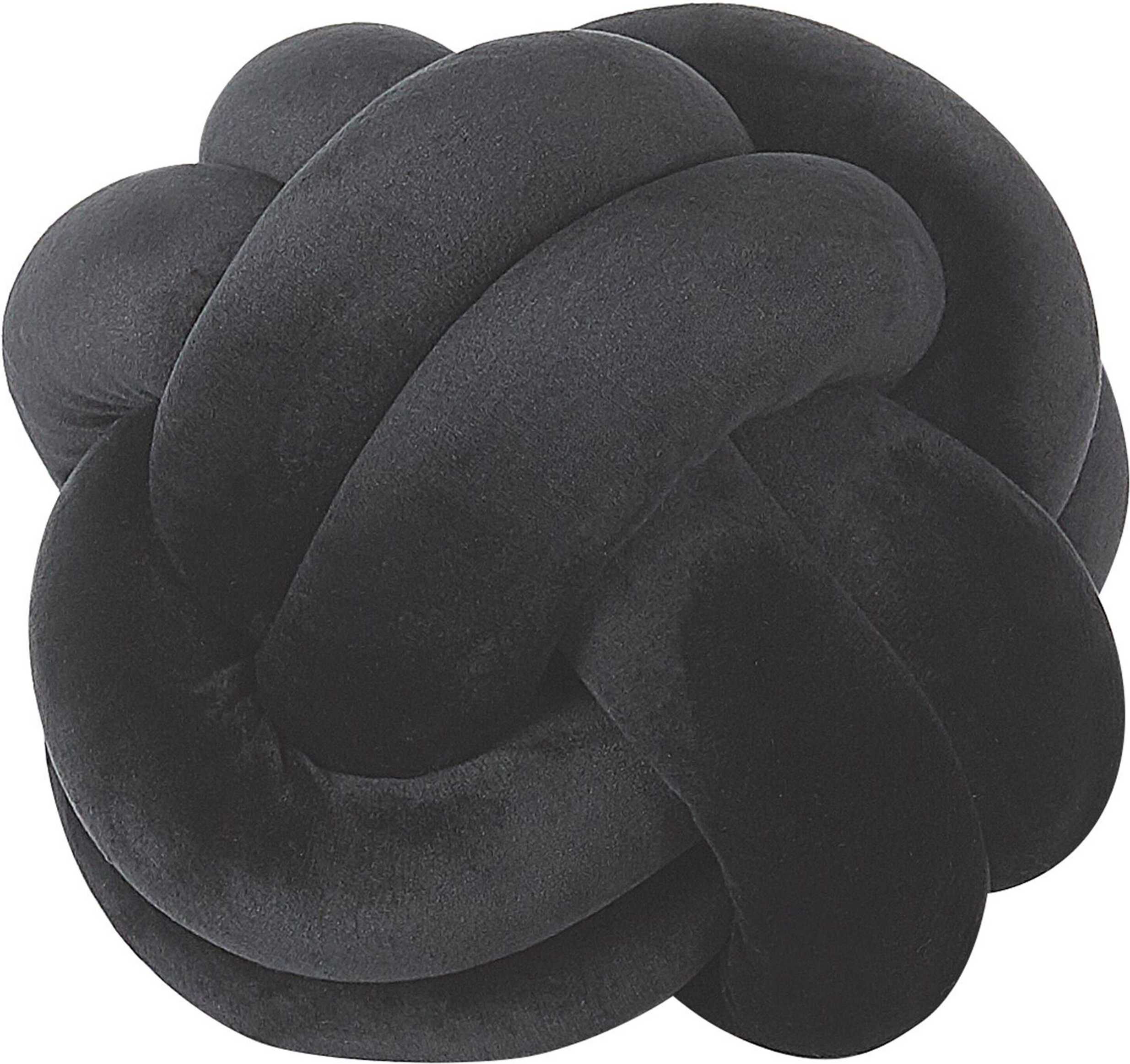 Beliani Decorative Cushion Black Knot Pillow 20 x 20 cm Decor Accessories