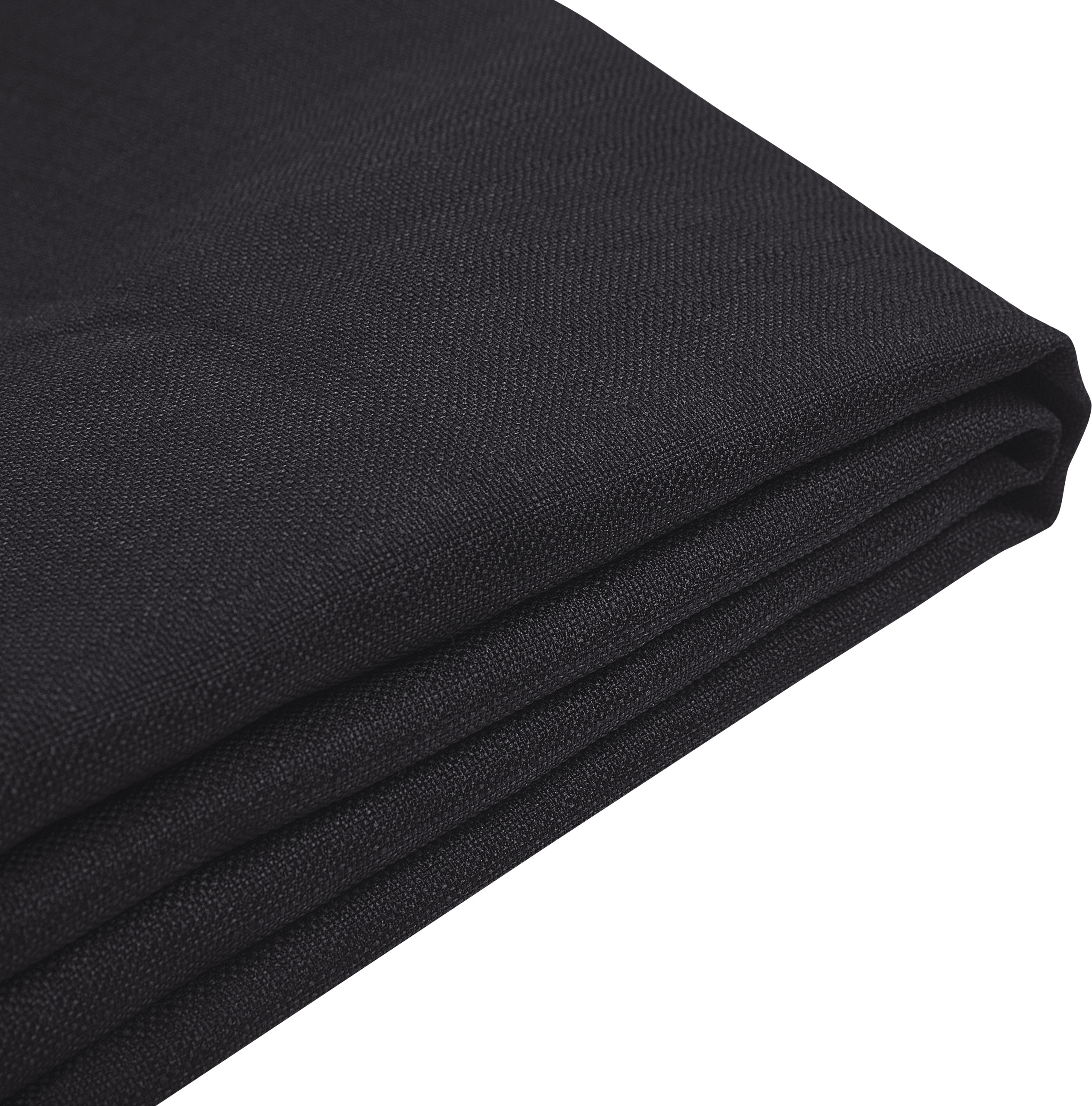 Beliani Bed Frame Cover Black Fabric for Bed 180 x 200 cm Removable Washable