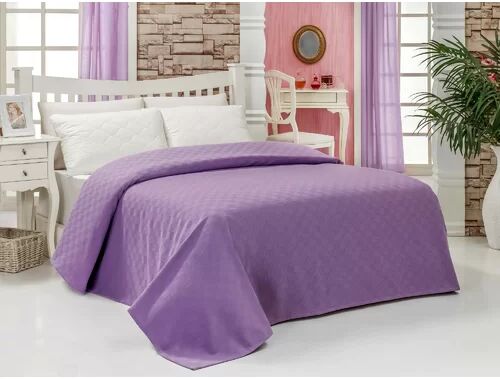 Ebern Designs Mager Bedspread Ebern Designs Colour: Dark Lilac  - Size: 240cm H X 160cm W X 160cm D