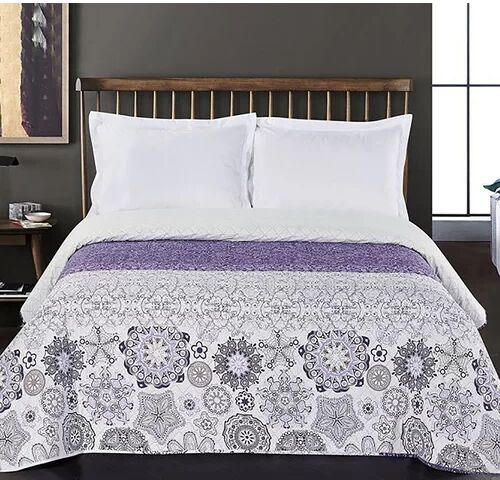 Ebern Designs Crenwick Quilt Ebern Designs Colour: Purple/White, Size: W260 x L280cm  - Size: W240 x L260cm