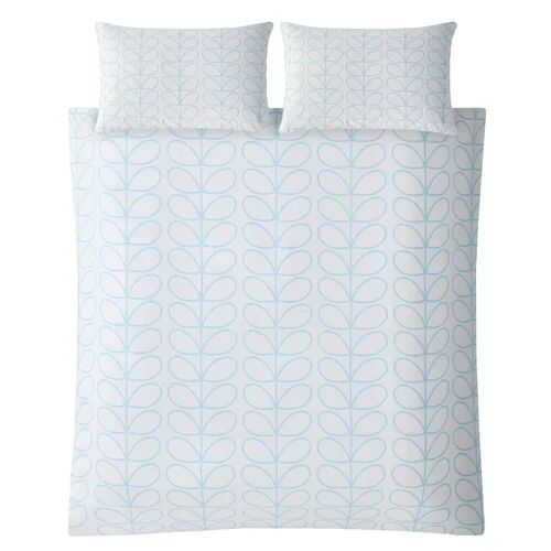 Orla Kiely Linear Stem 200 TC Percale Duvet Cover Orla Kiely Size: Double, Colour: Neptune Blue  - Size: 229 W x 183 D cm