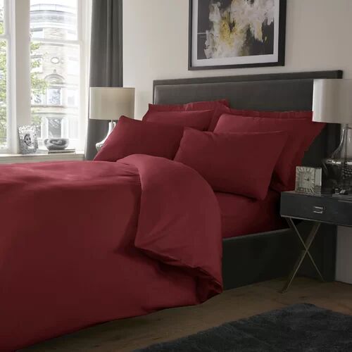 Marlow Home Co. Dull 800 TC Duvet Cover Set Marlow Home Co. Size: Double - 2 Standard Pillowcases, Colour: Burgundy  - Size: Super King - 2 Standard Pillowcases