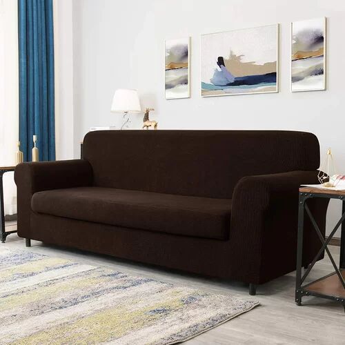 17 Stories Box Cushion Loveseat Slipcover 17 Stories Upholstery Colour: Chocolate Small