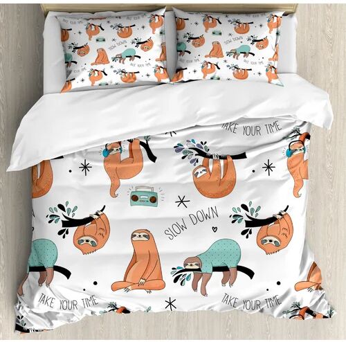 Zoomie Kids Houchens TC 350 Duvet Cover Set Zoomie Kids Size: Double - 2 Standard Pillowcases  - Size: Double - 2 Standard Pillowcases