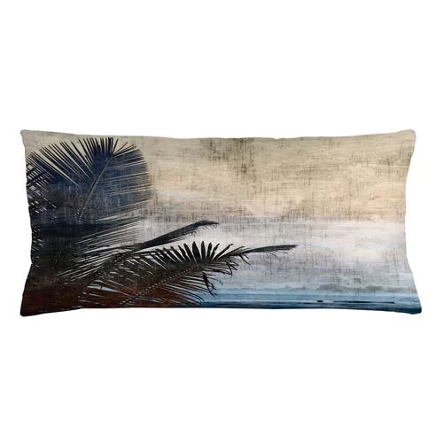 Ebern Designs Kady Hawaiian Grunge Palm Trees Art Outdoor Cushion Cover Ebern Designs  - Size: Runner 66 x 600cm