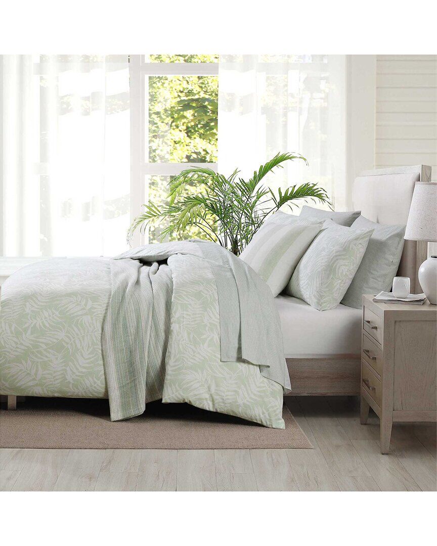 Tommy Bahama Art Of Palms Duvet Cover Set Green Full/Queen