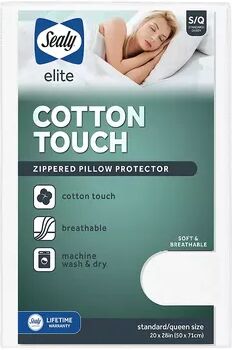 Sealy Cotton Touch Pillow Protector - Standard / Queen, White, QN COVER