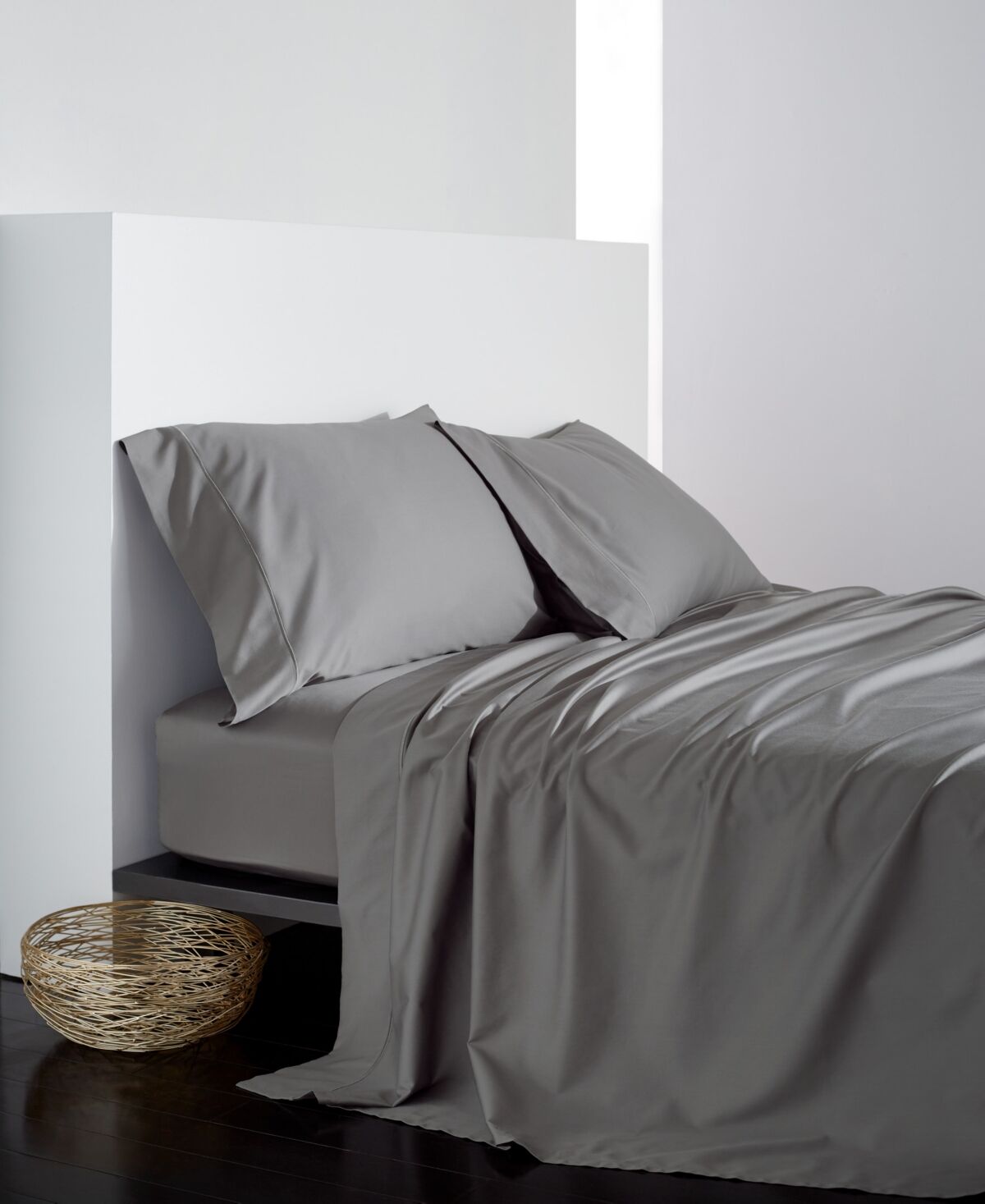 Donna Karan Collection Silk Indulgence King Pillowcase Pair - Grey